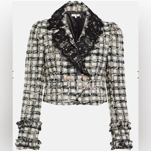 Loveshackfancy Patrick cropped tweed jacket - Size 4